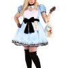 Fantasia feminina Sexy Alice no Pais das Maravilhas Pluz Size – Plus Size Women’s Alluring Alice Costume