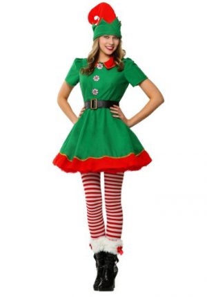 Fantasia feminino de elfo festivo tamanho plus size – Women’s Holiday Elf Plus Size Costume