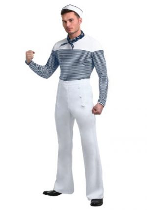 Fantasia masculino de marinheiro vintage Plus Size – Plus Size Vintage Sailor Men’s Costume