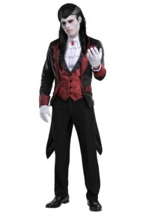 Fantasia masculino de vampiro Plus Size – Men’s Plus Size Dashing Vampire Costume