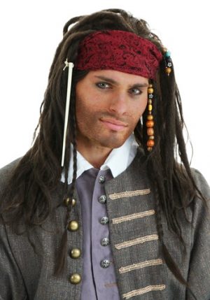 Peruca Piratas do Caribe  Autêntica – Authentic Pirate Wig