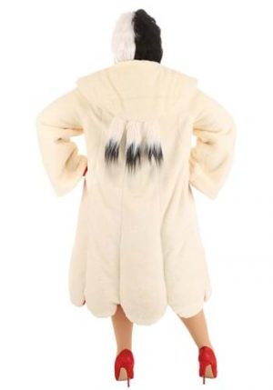 Fantasia Cruella De Vil para mulheres Plus Size 101 dálmatas da Disney – Cruella De Vil Coat Costume for Plus Size Women from Disney’s 101 Dalmatians
