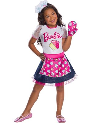 Fantasia de Barbie Cozinheira Chef para meninas – Barbie Baker Chef Costume for Girls