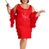 Fantasia  Flapper Red Plus Size – Red Plus Size Flapper Costume