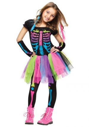 Fantasia Funky Punky Bones para meninas – Girls Funky Punky Bones Costume
