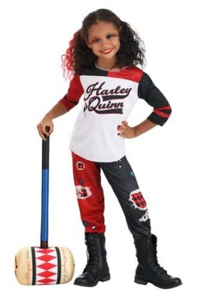 Fantasia de Esquadrão Suicida de Harley Quinn para crianças- Harley Quinn Suicide Squad Costume for Children
