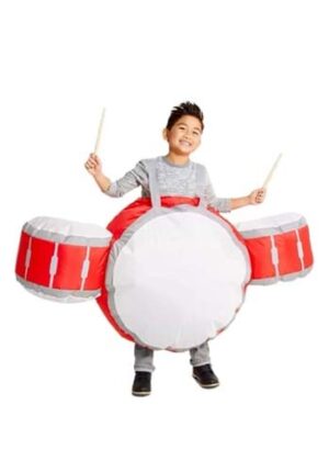 Fantasia de bateria inflável para crianças- Inflatable Drum Set Costume for Kids