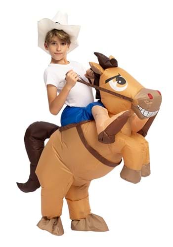 Fantasia de cavalo inflável para crianças – Inflatable Horse Ride-On Costume for Kids
