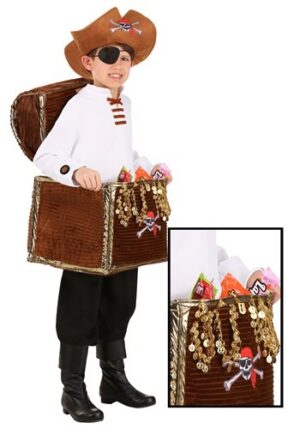 Fantasia de coletor de doces de baú de pirata para crianças – Pirate Chest Candy Catcher Costume For Kids
