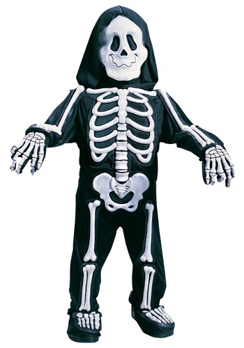 Fantasia de esqueleto infantil branco – Child White Skeleton Costume