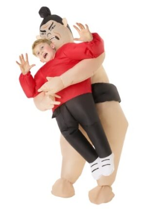 Fantasia de lutador de sumô infantil inflável- Inflatable Child Sumo Wrestler Pick Me Up Costume