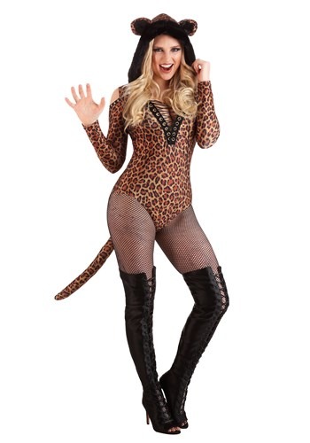 Fantasia de malha leopardo feminino – Women’s Leopard Leotard Costume