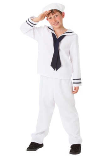 Fantasia de marinheiro infantil branco- Child White Sailor Costume