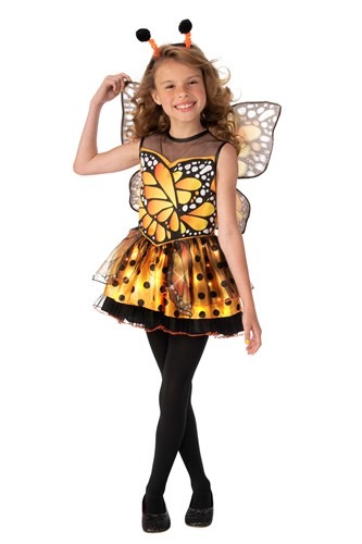 Fantasia de menina borboleta monarca laranja – Girls Orange Monarch Butterfly Costume