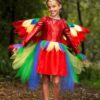 Fantasia de papagaio tropical para meninas – Tropical Parrot Dress Costume for Girls
