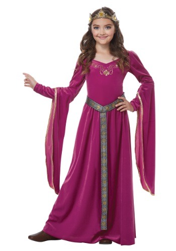 Fantasia de princesa rosa medieval para meninas- Pink Medieval Princess Girls Costume