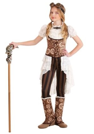 Fantasia feminina vitoriana de Steampunk para meninas – Girl’s Steampunk Victorian Lady Costume