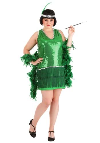 Fantasia feminino plus size Esmerald Flapper – Women’s Plus Size Emerald Flapper Exclusive Halloween Costume