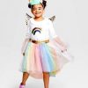 Fantasia infantil do unicórnio arco-íris- Rainbow Unicorn Kids Costume