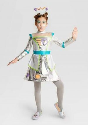 Fantasia vestido de robô infantil- Kids Robot Dress Costume