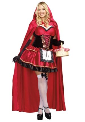Fantasia Chapeuzinho Vermelho Plus Size-Women’s Plus Size Little Red Costume