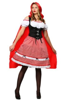 Fantasia Chapeuzinho Vermelho plus size- Plus Size Knee Length Red Riding Hood Costume