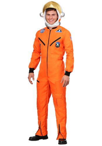 Fantasia Macacão laranja astronauta adulto plus size – Orange Astronaut Jumpsuit Adult Plus Size Costume