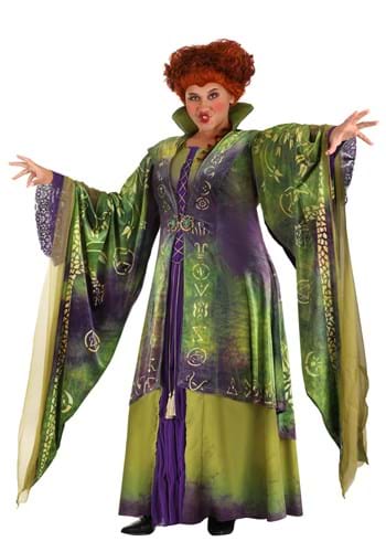 Fantasia Winifred Sanderson Plus Size da Disney’s Hocus Pocus- Winifred Sanderson Costume for Plus Size Women from Disney’s Hocus Pocus