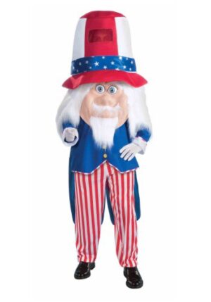 Fantasia adulto do mascote do desfile do tio Sam – Adult Uncle Sam Parade Mascot Costume