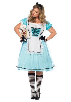 Fantasia de Alice no país das maravilhas Plus Size- Plus Size Tea Time Alice Costume