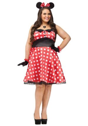 Fantasia de Minnie mouse Plus Size – Plus Size Retro Miss Mouse Costume