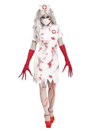 Fantasia de enfermeira de terror para mulheres – Horror Nurse Costume for Women