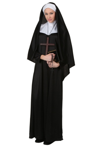 Fantasia de freira tradicional Plus Size- Plus Size Traditional Nun Costume