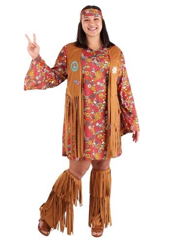 Fantasia de hippie Plus SIze- Peace & Love Plus Size Costume