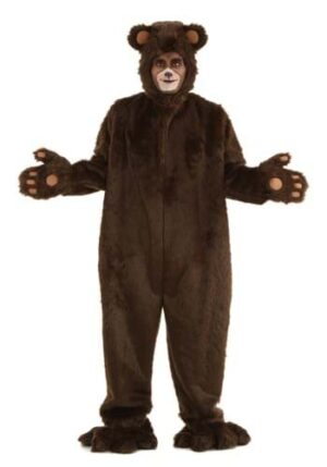Fantasia deluxe Plus Size de Urso Marrom Adulto – Adults Plus Size Deluxe Furry Brown Bear Costume