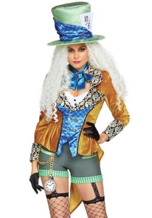 Fantasia feminino clássico do Chapeleiro Maluco – Classic Mad Hatter Costume Womens