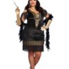 Fantasia  feminino plus size flapper ostentoso – Ladies Plus Size Swanky Flapper Costume
