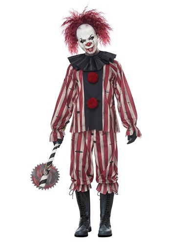 Fantasia masculina de palhaço pesadelo – Men’s Plus Size Nightmare Clown Costume