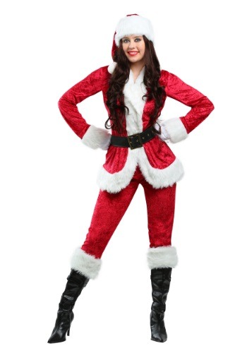 Fantasia papai noel feminina Plus Size- Plus Size Women’s Sweet Santa Costume