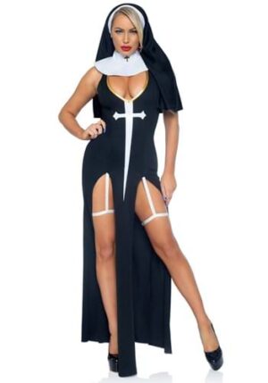 Fantasia sexy feminina sensual Freira pecadora – Sultry Sinner Women’s Sexy Costume