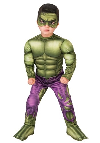 Fantasia Deluxe Incrível  Hulk Infantil – Deluxe Incredible Hulk Toddler Costume
