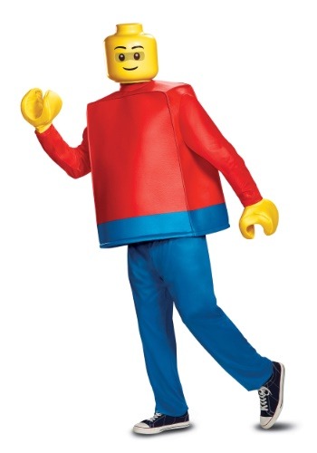 Fantasia de Lego Guy Deluxe para adultos- Deluxe LEGO Adult Lego Guy Costume