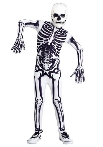 Fantasia de de esqueleto branco infantil – Kids White Skeleton Costume