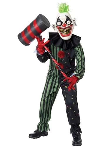 Fantasia de palhaço de olhos loucos para meninos- Crazy Eyed Clown Child Costume for Boys