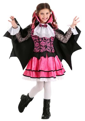Fantasia de vampiro rosa para meninas- Pink Vampire Costume for Girls
